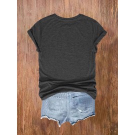 [Bohemian | Soft Stretch] Women's Bohemian T-Shirt | Soft Stretch Round Neck Short Sleeve Top | Fox & Pine Forest Graphic, All-Season Casual, Machine Washable, Multi-Color S-XXL