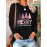 [Christmas Plus Size T-Shirt] Christmas Plus Size Women's Long Sleeve T-Shirt | Black with Pink Merry Christmas Script & Tree Design | Casual Holiday Party Top | Machine Washable Everyday Winter Outfit Essential
