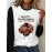 Plus Size, Women's Thanksgiving Turkey Graphic Long Sleeve T-Shirt - Happy Thanksgiving Top with Fall Leaves, White Shirt for Holiday Parties & Everyday Fall Outfits - Machine Washable Casual Women's Apparel