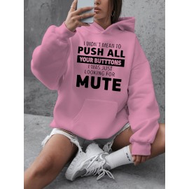 [Plus Size Sweatshirt] Plus Size Women's Casual Sweatshirt | Autumn and Winter Long-Sleeved Pullover with Pockets | Mute S Printed Round Neck