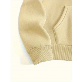 Plus Size - Women'S Plus Size Floral Print Hoodie - Soft, Comfortable Long Sleeve with Pockets, Casual Brown Pullover for All-Season Wear, Casual Wear Hoodie | Floral Print Hoodie | Soft Fabric Hoodie