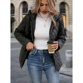 Women's Elegant Lightweight Jacket - Navy Blue Non-Stretch Coat, Machine Washable Outerwear for Office, Formal Events & Everyday Chic - Spring/Fall Transitional Clothing, Office Wear, Sophisticated Style, Structured Fit, Stylish Coat, Stylish Wardrobe