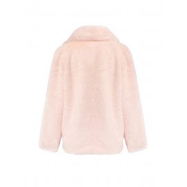 [New Loose Plush Coat] Winter Style Women's Fashion New Loose Plush Coat Top Jacket